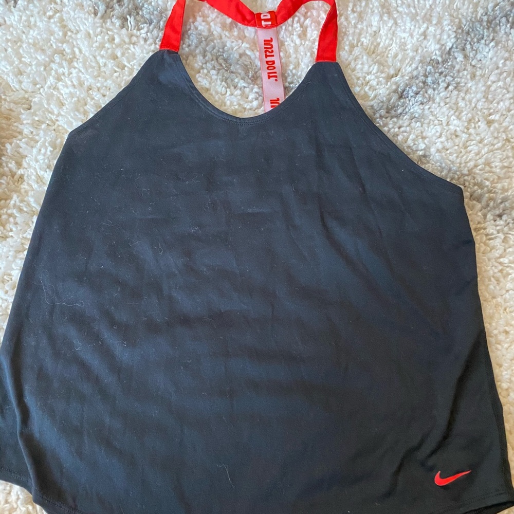 GUC Black and Red Nike Tank Top Large
